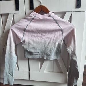 Gymshark Fitted Pink Raglan Crop Top